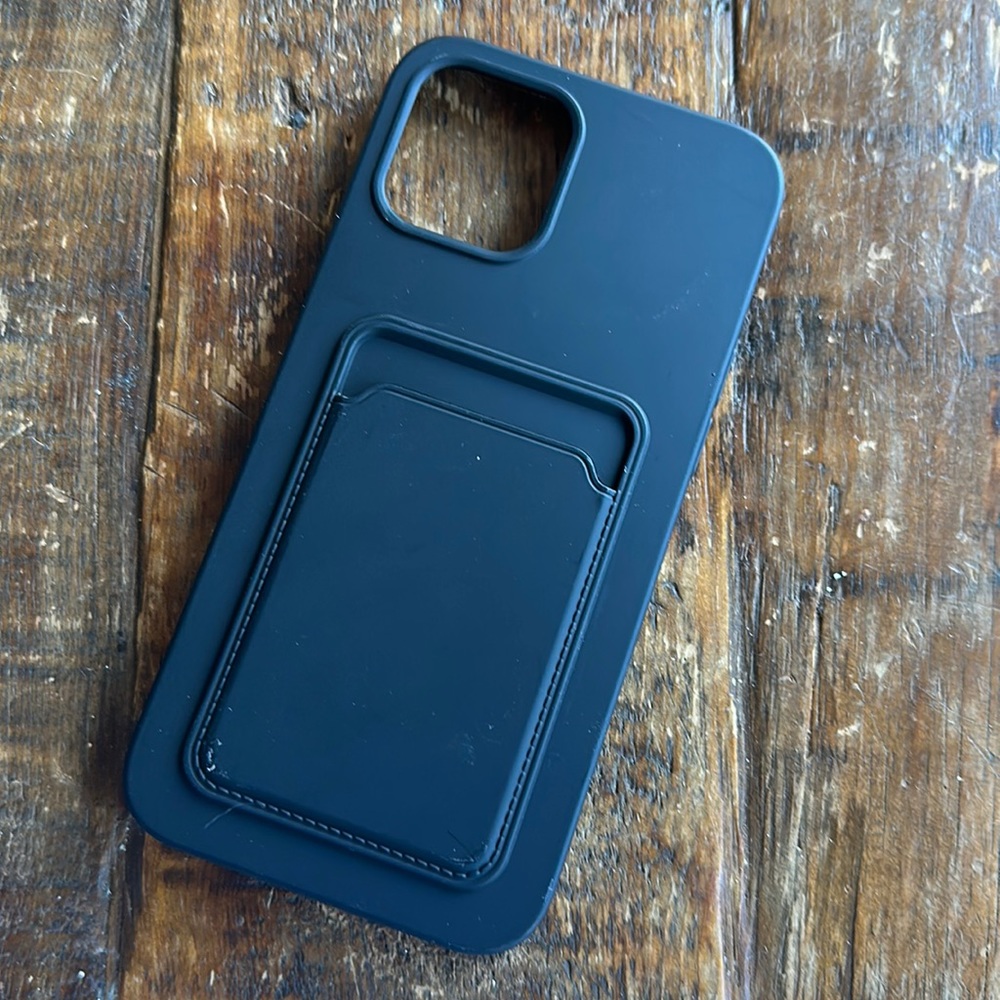 BLACK CARD HOLDER - IPHONE 12 PRO MAX CASE